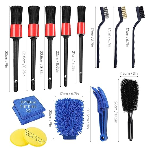 15pcs Car Detailing Brush Set