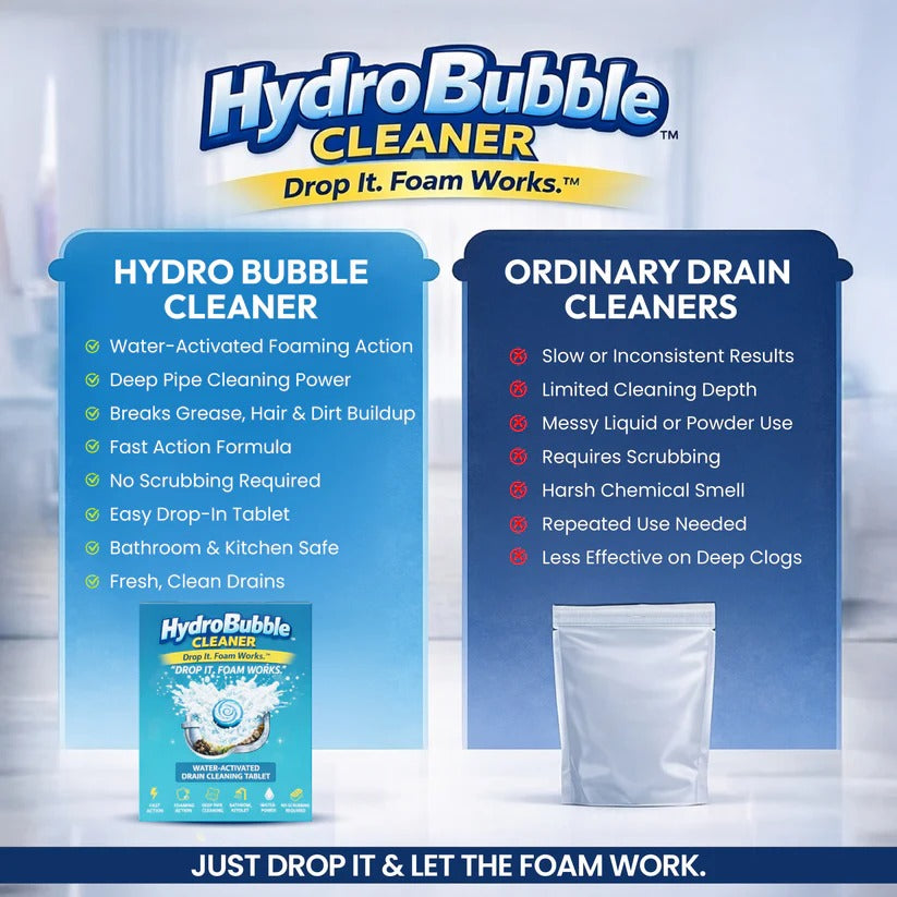 HydroBubble Cleaner – Water-Activated Drain Cleaning Tablet (BUY 1 GET 1 FREE)
