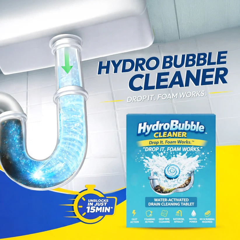 HydroBubble Cleaner – Water-Activated Drain Cleaning Tablet (BUY 1 GET 1 FREE)