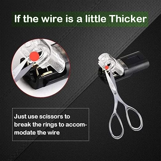 Double-Wire Plug-in Connector with Locking Buckle - Pluggable LED Wire Connectors pack of 12