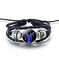 Black Twelve Zodiac Spirit Leather Bracelet