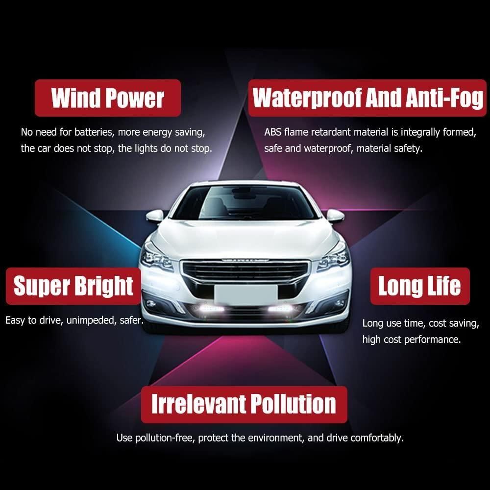 Car Wind Powered Light ABS (pack of 2)