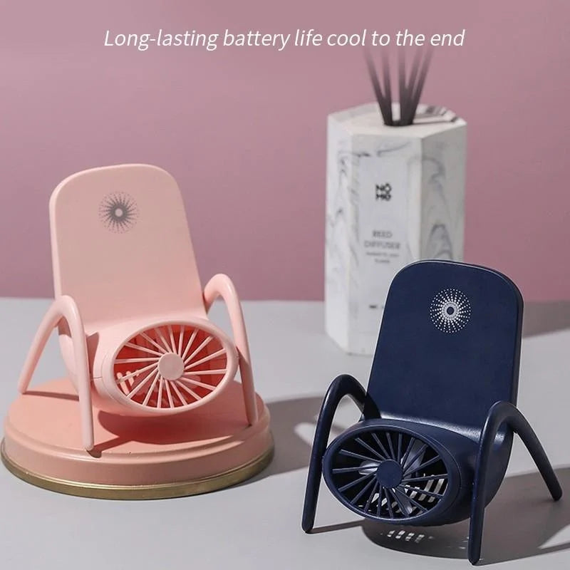 Portable Fan With Mobile Holder (EF33)(random colour)