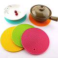 Silicon Heat Resistant Hot Pot Holder Coaster for Kitchen Utensil pack of 2(random color)