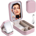 HanGlow LED Mirror Cosmetic Organizer Case (RANDOM COLOR)