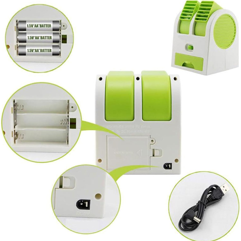 Portable Mini Cooler USB and Battery Operated (Multicolour)