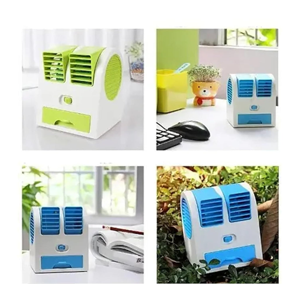 Portable Mini Cooler USB and Battery Operated (Multicolour)