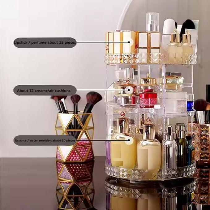360° Rotating Adjustable Cosmetic Organizer