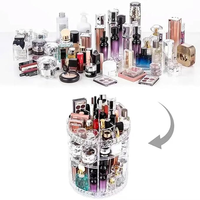 360° Rotating Adjustable Cosmetic Organizer