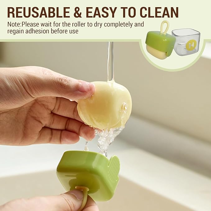 Mini Lint Remover Roller, Reusable Lint Gel Roller, Washable Pet Dog Cat Hair Remover for Clothing, Pet Hair, Dust, Lint, Travel and home