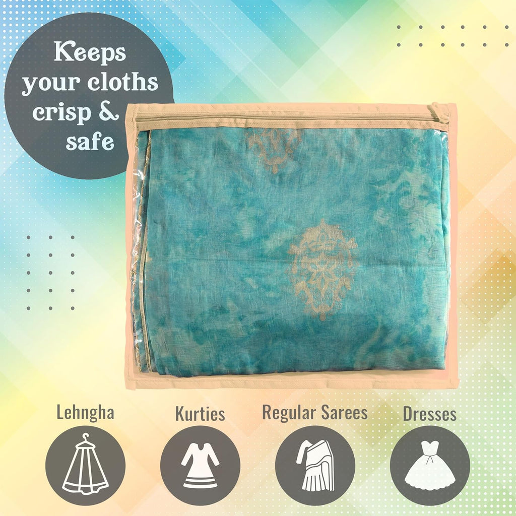 Single Saree And Dress  Covers With Zip  Pack Of 12