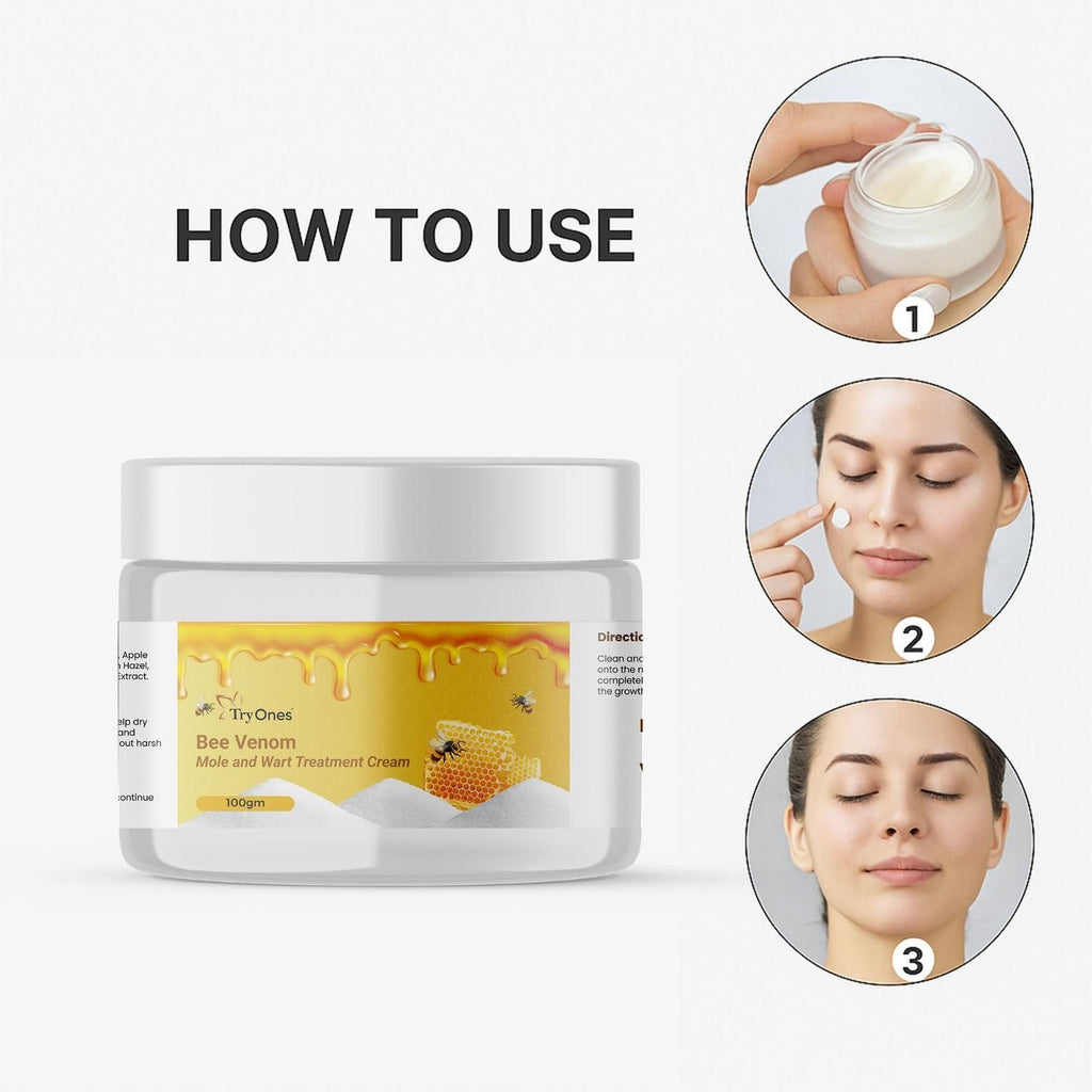 Bee Venom Mole and Wart Treatment Cream 100 gm (Pack of 2)