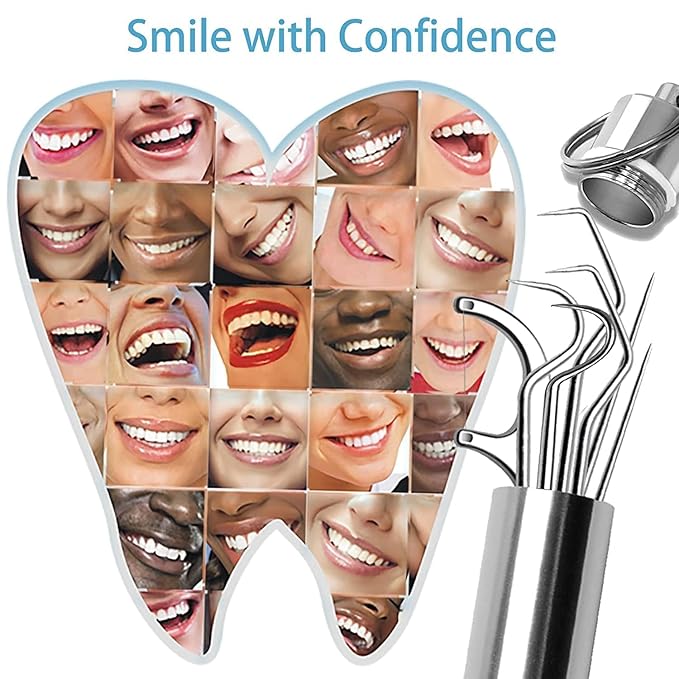 7 in 1 Dental Tools Kit Professional Stainless Steel Teeth Cleaning Kit