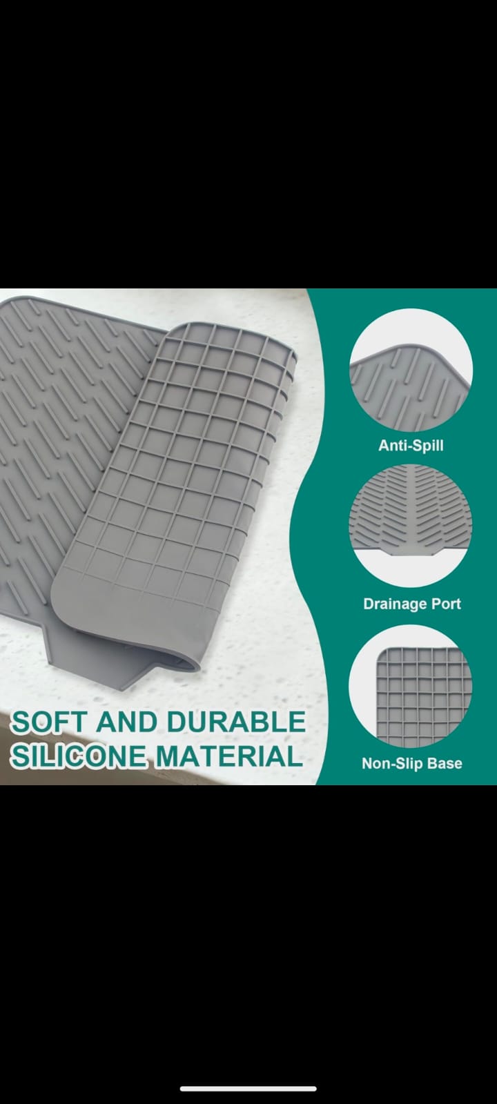 Extra Large Silicone Dish Drying Mat
