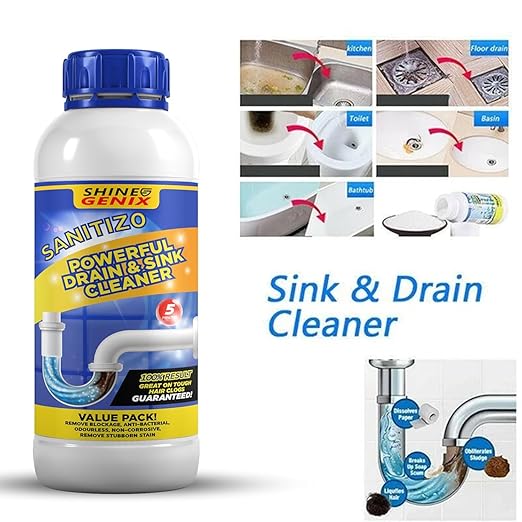 Sanitizo Drain Cleaner Powder Powerful Drain & Sink Cleaner pack of 2