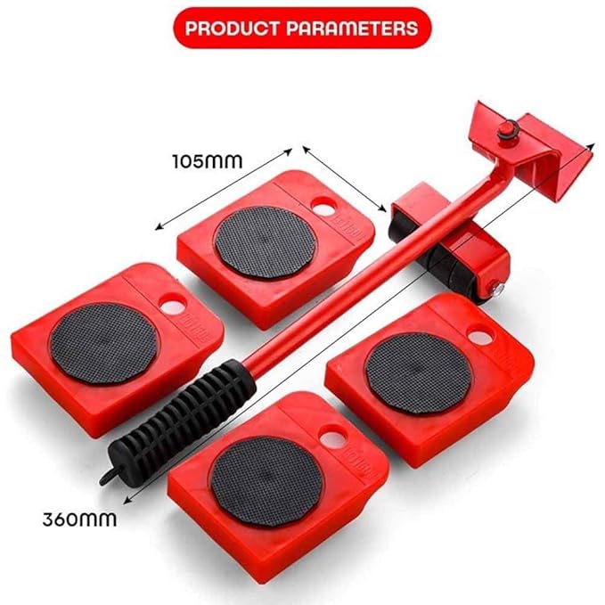 Furniture Lifter -Furniture Lifter Mover Tool Set Heavy Duty Furniture Shifting Lifting Moving Tool with Wheel Pads