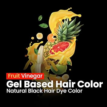 Fruit Vinegar Black Colourant Gel Based Hair Colour Dye pack of 2