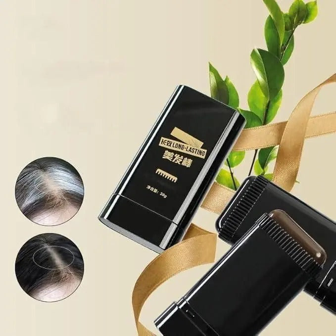 2 in 1 Hair Color Stick Hair Dye Stick Comb, Waterproof and Sweat-Proof Hairs Dyes Comb, Touch-Up Hair Dye Applicator, Best Hair Care, Black Hairs Women & Men (Black, 20 gm)