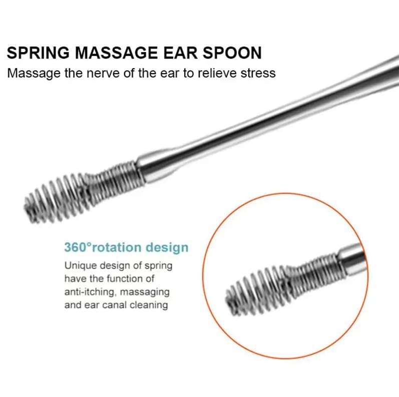 Ear Wax Cleaner, Ear Pick Earwax Removal Kit, Ear Cleaning Tool Set, Ear Curette Ear Wax Remover Tool with a Storage Box