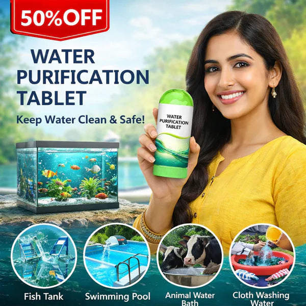Fish Tank Water Treatment Tablets for Clear Water & Odor Control pack of 1(10 tablets)