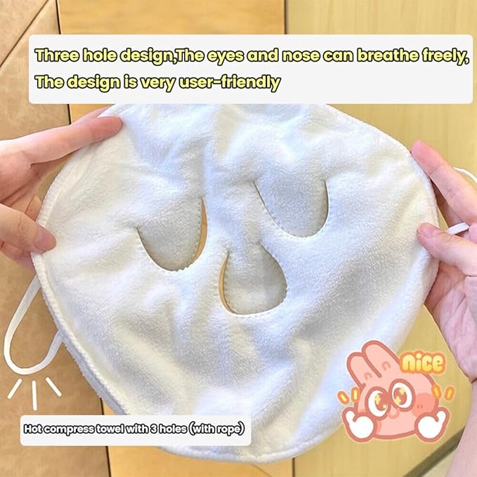 Reusable White Face Towel Mask pack of 1