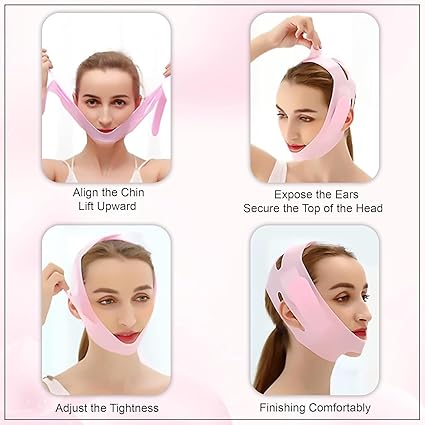 Reusable Silicone Double Chin Reducer Face Slimming V Line Belt
