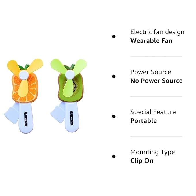 Compact and Adjustable Cooling Fan for Infants multicolour pack of 2