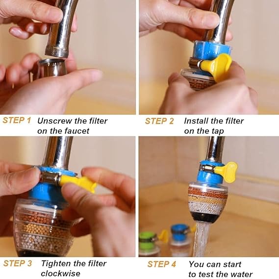 Faucet Filter- Six Layer Activated Carbon Water Faucet Filter (pack of 1)