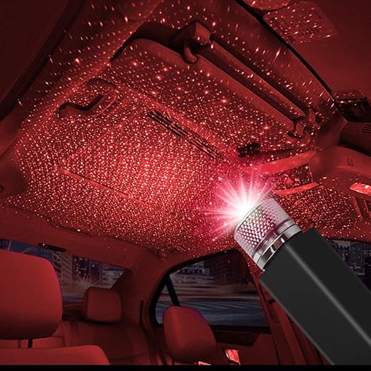 Portable USB Night Light Decorations for Car, Ceiling, Bedroom pack of 1
