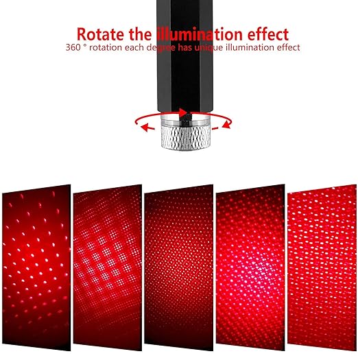 Portable USB Night Light Decorations for Car, Ceiling, Bedroom pack of 1