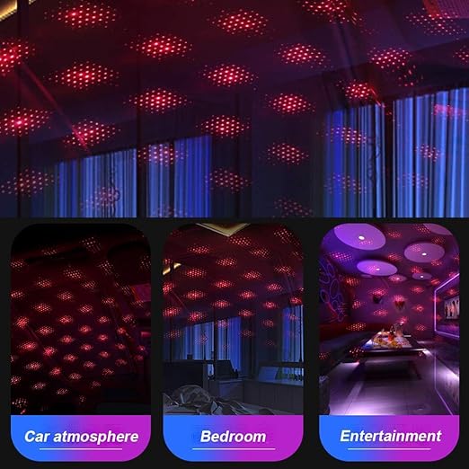 Portable USB Night Light Decorations for Car, Ceiling, Bedroom pack of 1