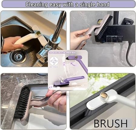 Multi-Function Bathroom Plastic Cleaning Brush(multicolour)(pack 1)