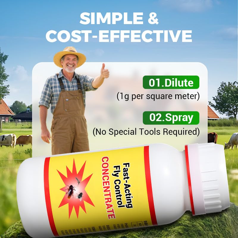 Fast-Acting Fly Control Concentrate 200ml  pack of 2