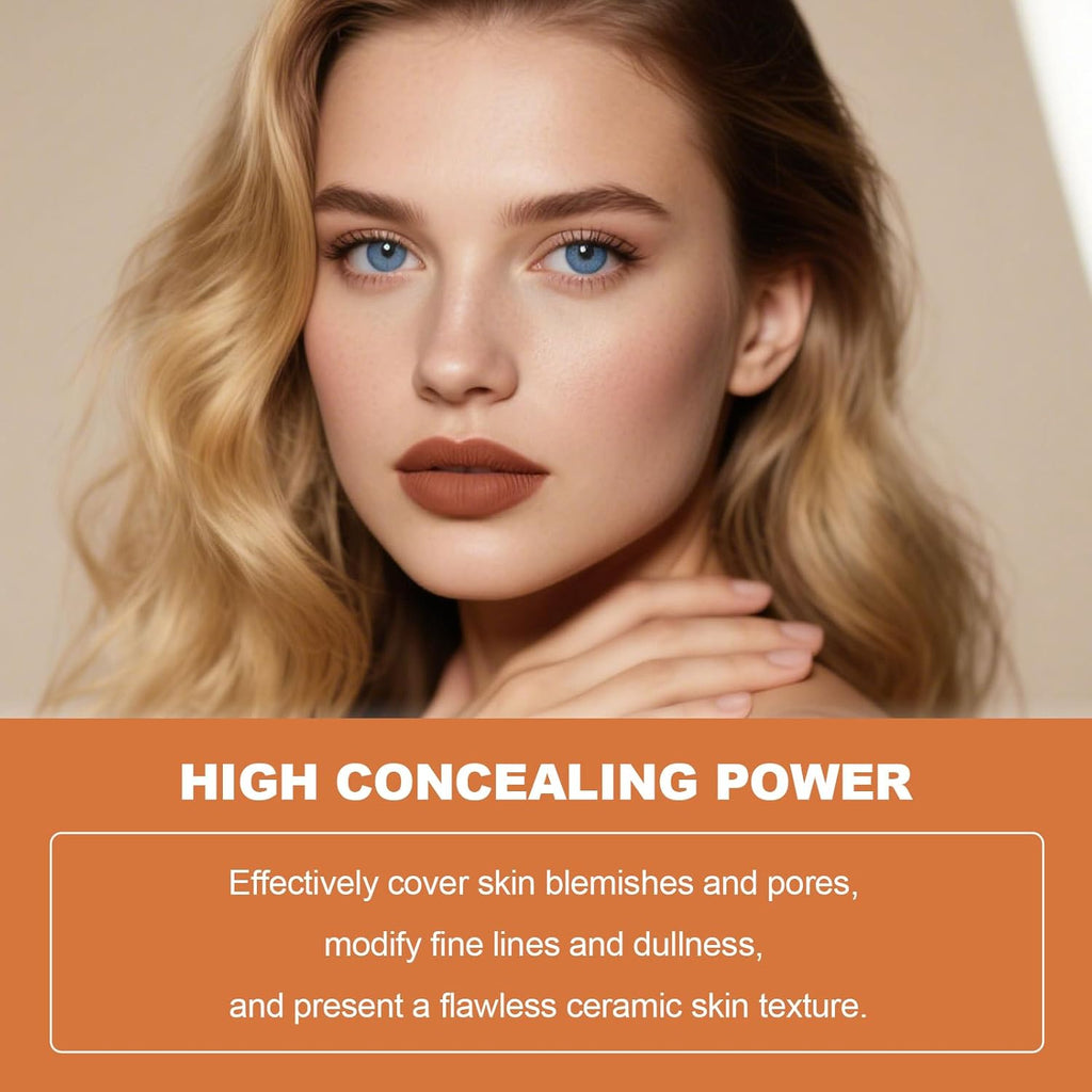 Color Changing Cover Cream Stick - Color-Changing Foundation Full to Medium Coverage with Detachable Brush - Moisturizing Makeup (Natural)