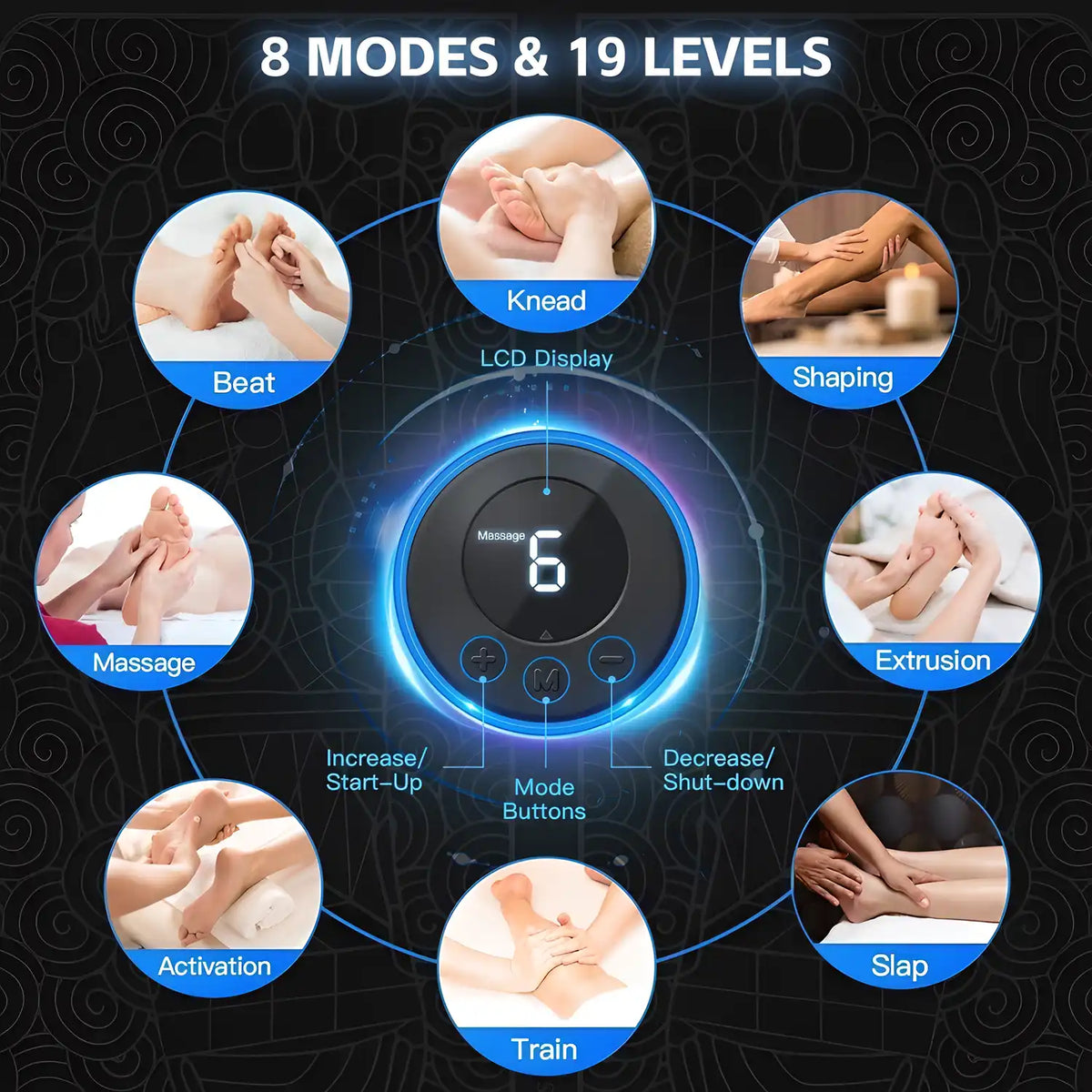 Foot Massager Pain Relief Wireless EMS Massage