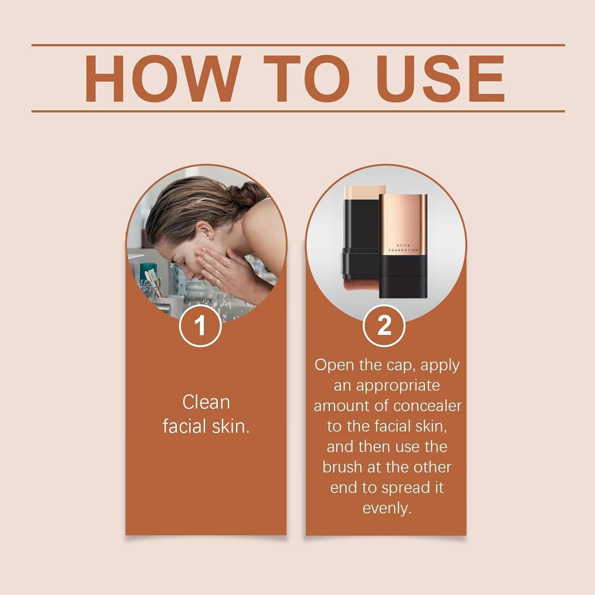 Korean Hydrating Lightweight Foundation Stick with Brush