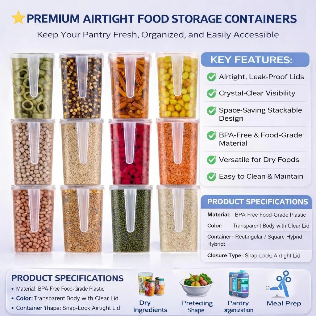 Multi Storage Box with Handle with Cover(pack of  12)