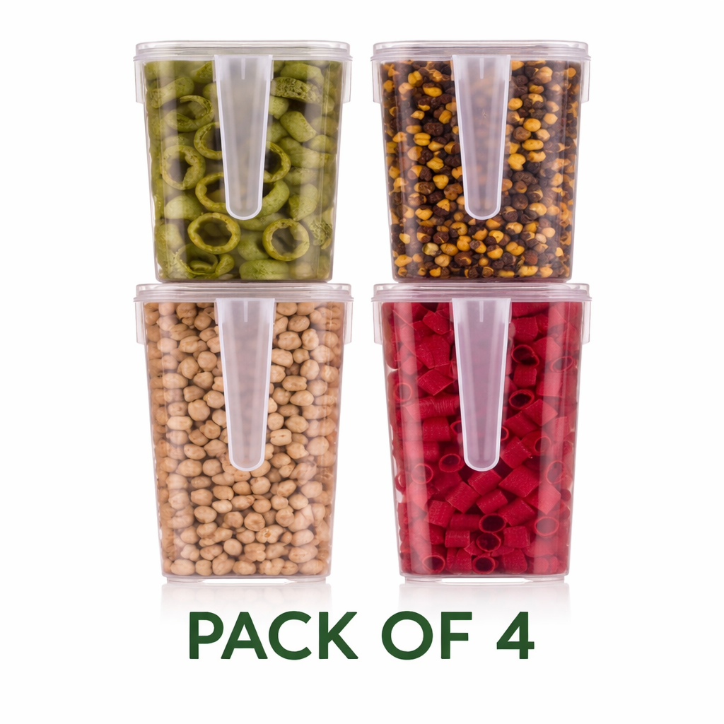 Multi Storage Box with Handle with Cover(pack of 4)