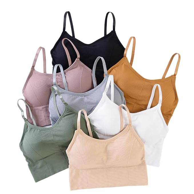 Women Cotton Padded Wire Free Sports Bra for Fitness Yoga & Gymwear, Crop Top Push Up Bra -Multicolor pack of 3