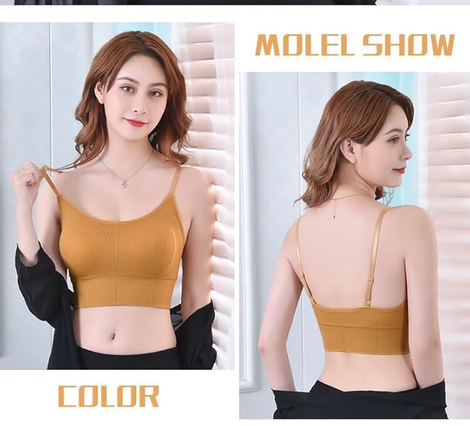 Women Cotton Padded Wire Free Sports Bra for Fitness Yoga & Gymwear, Crop Top Push Up Bra -Multicolor pack of 3