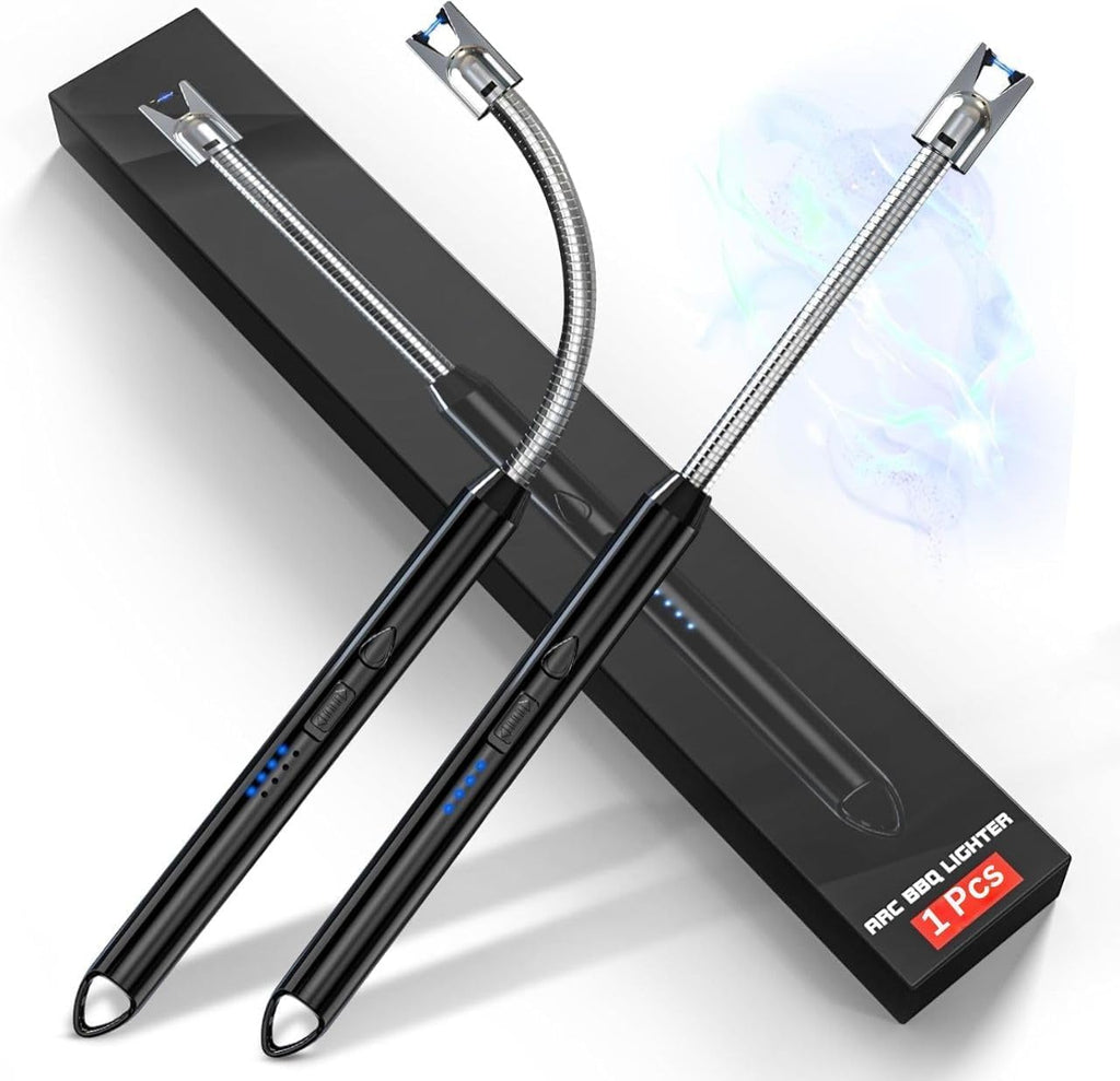 Gas Lighter for Kitchen Use | C-Type Rechargeable Electric Lighter Stove & Candle Lighter with USB Charging Port