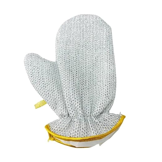Wire Dishwashing Glove Stainless Steel Scrubber Mitt for Tools pack of 2