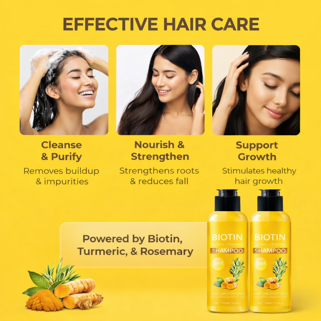 Turmeric & Rosemary Shampoo 100 ml each Pack of 2