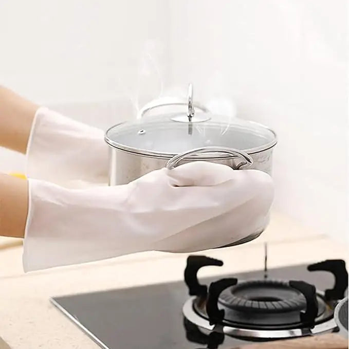 Silicone Dishwashing Glove Pair( random color)