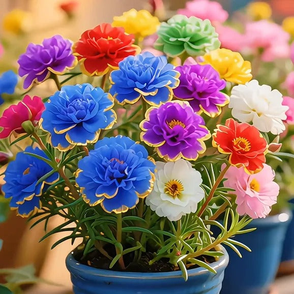 SS Golden Lace Portulaca Brilliant Double Blooms for Effortless Summer Color Buy 1 Get 1 Free