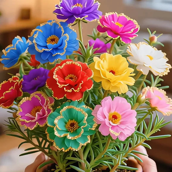 SS Golden Lace Portulaca Brilliant Double Blooms for Effortless Summer Color Buy 1 Get 1 Free