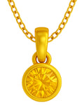 SIM-Citrine (Yellow) Birthstone Pendant with gold plated chain included