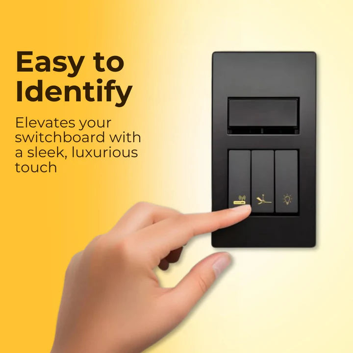 Black & Gold Switch Stickers Set Of 300
