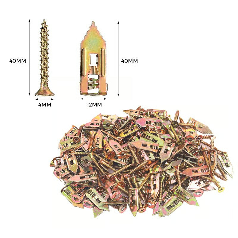 New Self Drilling Drywall Anchors Expansion Screws Cavity Plugs (Pack of  100Pcs)