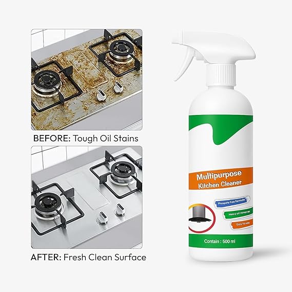 Kitchen Cleaner Spray Oil & Grease Stain Remover  pack of 1